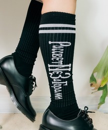 RASSVET / PACCBET（ラスベート）の「PACCBET/ラスベート X SLAVA MOGUTIN コラボ MENS COTTON MOGUTIN SOCKS KNIT ソックス ライン ロングソックス（ソックス/靴下・メンズ）」