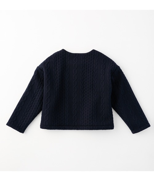 D.fesense（ディーフェセンス）の「ケーブル編み風ジャケット（その他アウター・キッズ・ネイビー・110cm/100cm）」の2枚目の写真