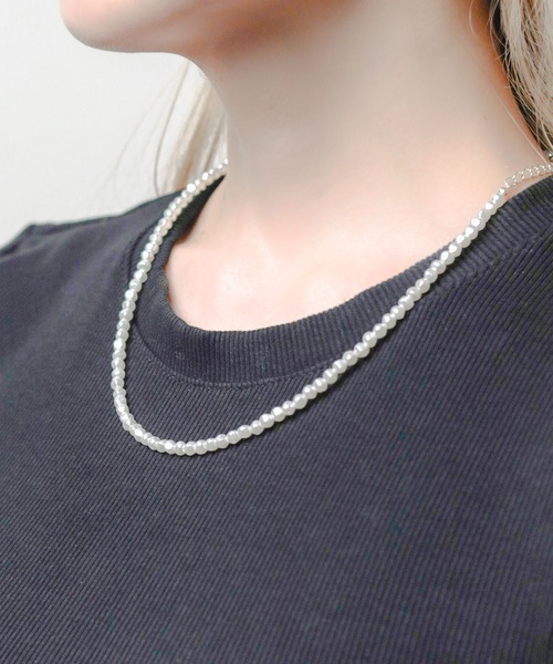 Mag.（マグ）の「【カラーアクリルパール】ネックレス（ネックレス・メンズ・ホワイト/ブラック/グレー・FREE）」の4枚目の写真