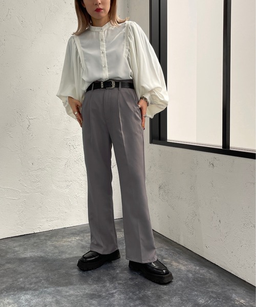 apres jour mignon(アプレジュールミニョン)の「袖ボリュームブラウス【ZOZOTOWN限定アイテム】(シャツ/ブラウス・レディース・ブラック/オフホワイト/ダークブルー・X-LARGE/フリー)」の11枚目の写真