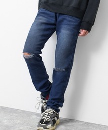 RAT EFFECT（ラットエフェクト）の「デニムクラッシュ加工スリムストレートパンツ（デニムパンツ・キッズ）」