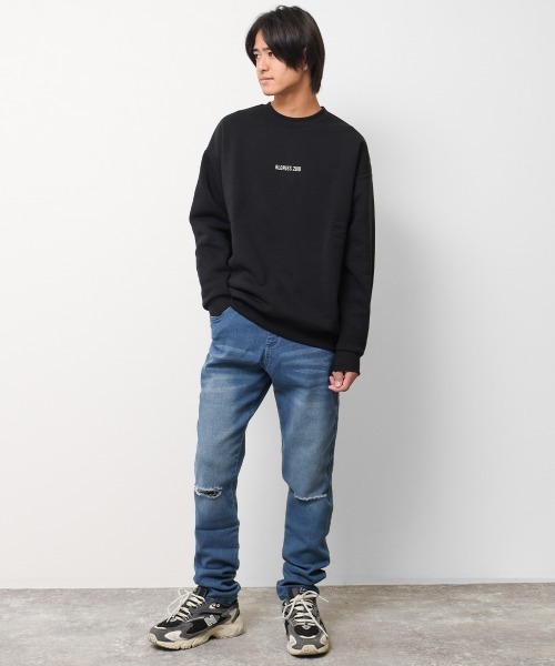 RAT EFFECT(ラットエフェクト)の「デニムクラッシュ加工スリムストレートパンツ(デニムパンツ・キッズ・ネイビー/ブルー・130/160/140/120/150/170)」の8枚目の写真