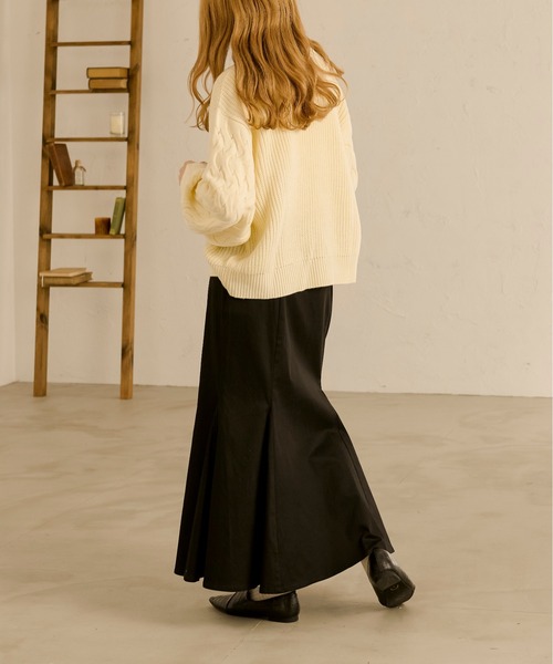 Ambre Neige(アンブルネージュ)の「マチフレアマーメイドスカート/【WEB/EC限定商品】(スカート・レディース・ブラック/ダークブラウン/ライトブラウン・SMALL/MEDIUM)」の16枚目の写真