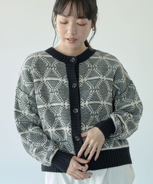 earth music&ecology | 2way ジャカードニットカーディガン(ダイヤ)(カーディガン/ボレロ)