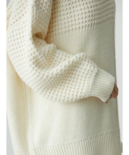AMERICAN HOLIC（アメリカンホリック）の「タートルネック編み違いニットチュニック（ニット/セーター・レディース・ブラウン/アイボリー・M/L）」の20枚目の写真