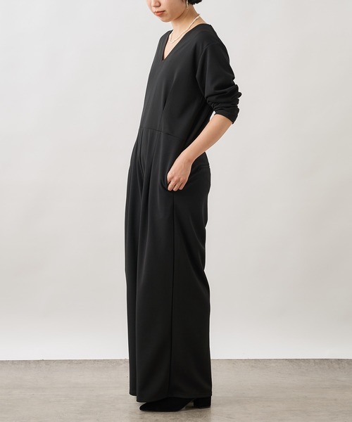 Omekashi（オメカシ）の「Onf(オンフ) カットジョーゼットサロペット（サロペット/オーバーオール・レディース・ブラック/ブラウン・38/36）」の7枚目の写真