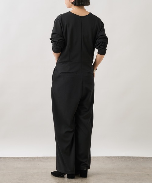 Omekashi（オメカシ）の「Onf(オンフ) カットジョーゼットサロペット（サロペット/オーバーオール・レディース・ブラック/ブラウン・38/36）」の8枚目の写真