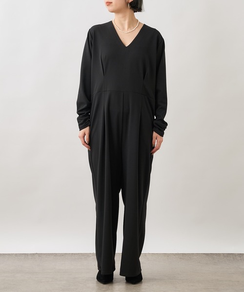 Omekashi（オメカシ）の「Onf(オンフ) カットジョーゼットサロペット（サロペット/オーバーオール・レディース・ブラック/ブラウン・38/36）」の10枚目の写真