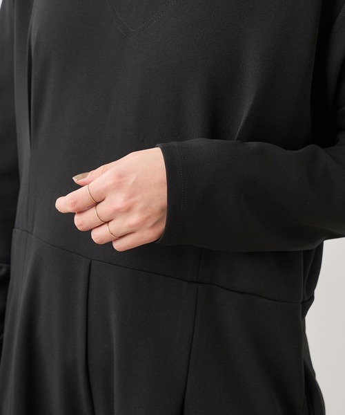 Omekashi（オメカシ）の「Onf(オンフ) カットジョーゼットサロペット（サロペット/オーバーオール・レディース・ブラック/ブラウン・38/36）」の16枚目の写真