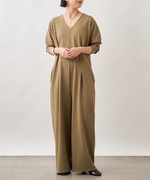 Omekashi（オメカシ）の「Onf(オンフ) カットジョーゼットサロペット（サロペット/オーバーオール・レディース・ブラック/ブラウン・38/36）」の21枚目の写真