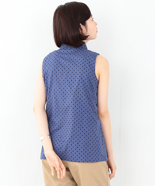 BEAMS BOY（ビームスボーイ）の「BEAMS BOY / ドット Aライン ノースリーブ シャツ（シャツ/ブラウス・レディース・ホワイト/ブルー/ネイビー・ONE SIZE）」の21枚目の写真