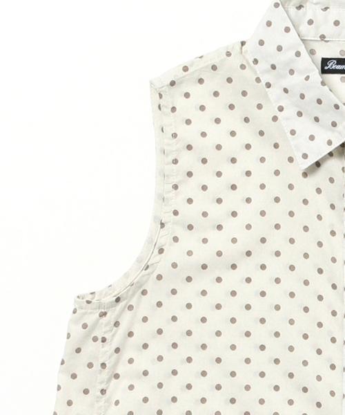 BEAMS BOY（ビームスボーイ）の「BEAMS BOY / ドット Aライン ノースリーブ シャツ（シャツ/ブラウス・レディース・ホワイト/ブルー/ネイビー・ONE SIZE）」の8枚目の写真
