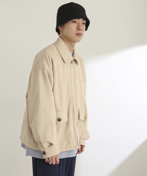 SENSE OF PLACE by URBAN RESEARCH(センスオブプレイスバイアーバンリサーチ)の「エコスエードジップブルゾン(ブルゾン・メンズ・ライトブルー/ブラック/ベージュ・MEDIUM/LARGE)」の6枚目の写真