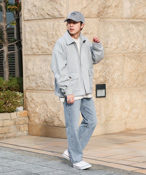 SENSE OF PLACE by URBAN RESEARCH(センスオブプレイスバイアーバンリサーチ)の「エコスエードジップブルゾン(ブルゾン・メンズ・ライトブルー/ブラック/ベージュ・MEDIUM/LARGE)」の22枚目の写真