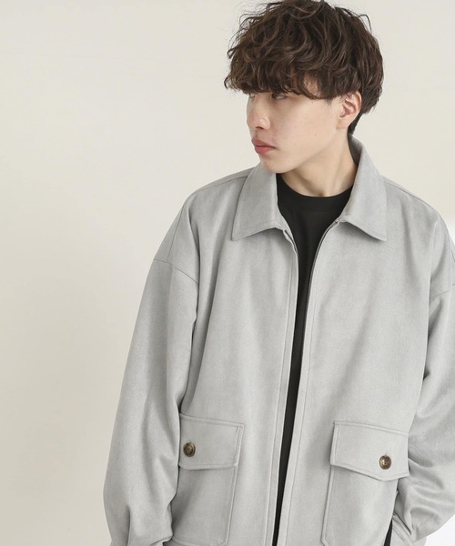 SENSE OF PLACE by URBAN RESEARCH(センスオブプレイスバイアーバンリサーチ)の「エコスエードジップブルゾン(ブルゾン・メンズ・ライトブルー/ブラック/ベージュ・MEDIUM/LARGE)」の21枚目の写真