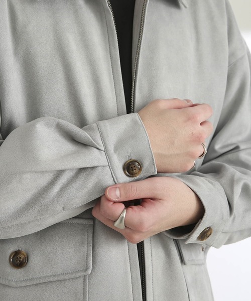 SENSE OF PLACE by URBAN RESEARCH(センスオブプレイスバイアーバンリサーチ)の「エコスエードジップブルゾン(ブルゾン・メンズ・ライトブルー/ブラック/ベージュ・MEDIUM/LARGE)」の20枚目の写真