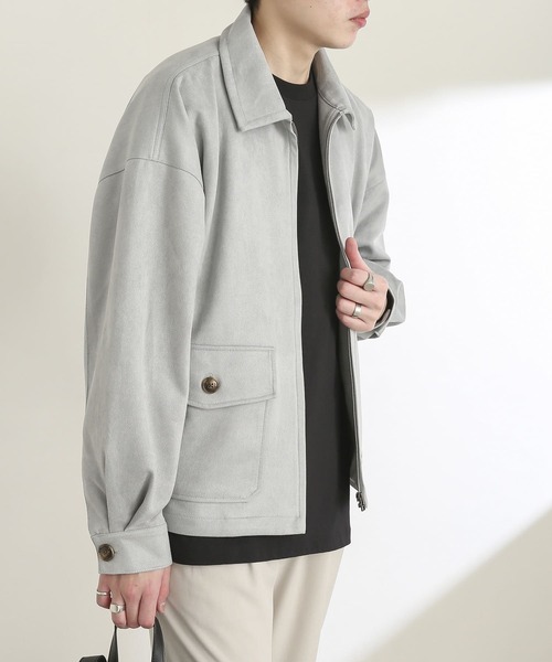 SENSE OF PLACE by URBAN RESEARCH(センスオブプレイスバイアーバンリサーチ)の「エコスエードジップブルゾン(ブルゾン・メンズ・ライトブルー/ブラック/ベージュ・MEDIUM/LARGE)」の19枚目の写真