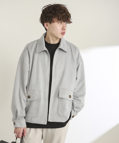 SENSE OF PLACE by URBAN RESEARCH(センスオブプレイスバイアーバンリサーチ)の「エコスエードジップブルゾン(ブルゾン・メンズ・ライトブルー/ブラック/ベージュ・MEDIUM/LARGE)」の18枚目の写真