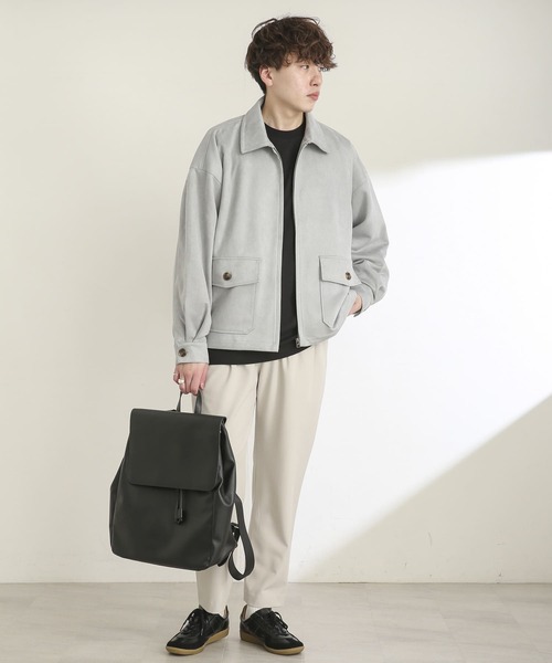 SENSE OF PLACE by URBAN RESEARCH(センスオブプレイスバイアーバンリサーチ)の「エコスエードジップブルゾン(ブルゾン・メンズ・ライトブルー/ブラック/ベージュ・MEDIUM/LARGE)」の17枚目の写真