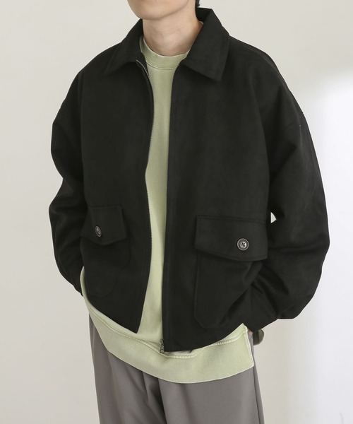 SENSE OF PLACE by URBAN RESEARCH(センスオブプレイスバイアーバンリサーチ)の「エコスエードジップブルゾン(ブルゾン・メンズ・ライトブルー/ブラック/ベージュ・MEDIUM/LARGE)」の13枚目の写真