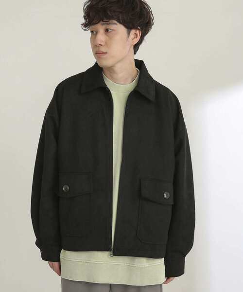 SENSE OF PLACE by URBAN RESEARCH(センスオブプレイスバイアーバンリサーチ)の「エコスエードジップブルゾン(ブルゾン・メンズ・ライトブルー/ブラック/ベージュ・MEDIUM/LARGE)」の12枚目の写真