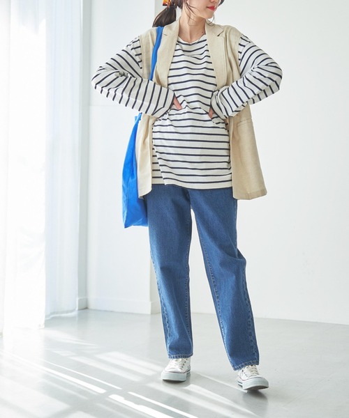 WEGO（ウィゴー）の「WEGO/リネンブレンドノースリーブジャケット（ベスト・レディース・ブラック/ナチュラル・FREE）」の13枚目の写真