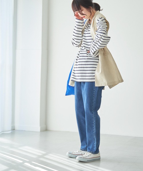 WEGO（ウィゴー）の「WEGO/リネンブレンドノースリーブジャケット（ベスト・レディース・ブラック/ナチュラル・FREE）」の14枚目の写真