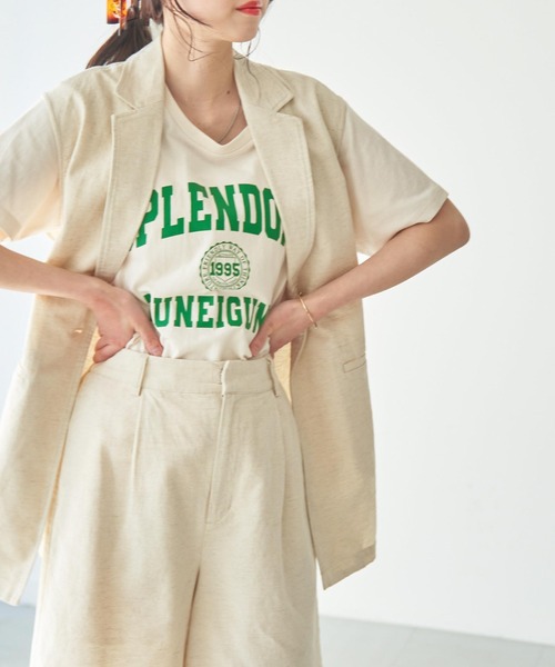 WEGO（ウィゴー）の「WEGO/リネンブレンドノースリーブジャケット（ベスト・レディース・ブラック/ナチュラル・FREE）」の12枚目の写真