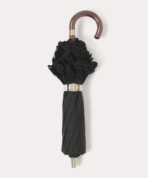 POLO RALPH LAUREN（ポロ ラルフ ローレン）の「遮光 晴雨兼用 折りたたみ日傘　”エンブフリル”（折りたたみ傘・レディース・オフホワイト/ネイビー/ブラック/ブラウン/カーキ/サックスブルー/ダークブルー・FREE）」の19枚目の写真