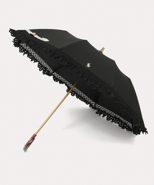 POLO RALPH LAUREN（ポロ ラルフ ローレン）の「遮光 晴雨兼用 折りたたみ日傘　”エンブフリル”（折りたたみ傘・レディース・オフホワイト/ネイビー/ブラック/ブラウン/カーキ/サックスブルー/ダークブルー・FREE）」の20枚目の写真