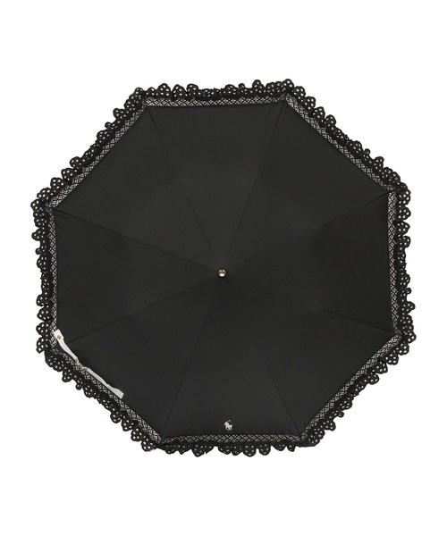 POLO RALPH LAUREN（ポロ ラルフ ローレン）の「遮光 晴雨兼用 折りたたみ日傘　”エンブフリル”（折りたたみ傘・レディース・オフホワイト/ネイビー/ブラック/ブラウン/カーキ/サックスブルー/ダークブルー・FREE）」の21枚目の写真