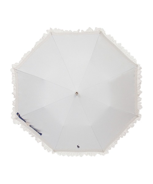 POLO RALPH LAUREN（ポロ ラルフ ローレン）の「遮光 晴雨兼用 折りたたみ日傘　”エンブフリル”（折りたたみ傘・レディース・オフホワイト/ネイビー/ブラック/ブラウン/カーキ/サックスブルー/ダークブルー・FREE）」の18枚目の写真