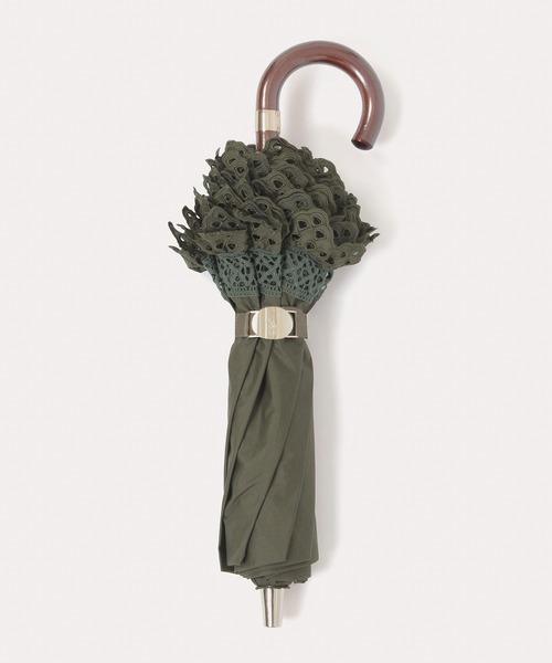 POLO RALPH LAUREN（ポロ ラルフ ローレン）の「遮光 晴雨兼用 折りたたみ日傘　”エンブフリル”（折りたたみ傘・レディース・オフホワイト/ネイビー/ブラック/ブラウン/カーキ/サックスブルー/ダークブルー・FREE）」の22枚目の写真