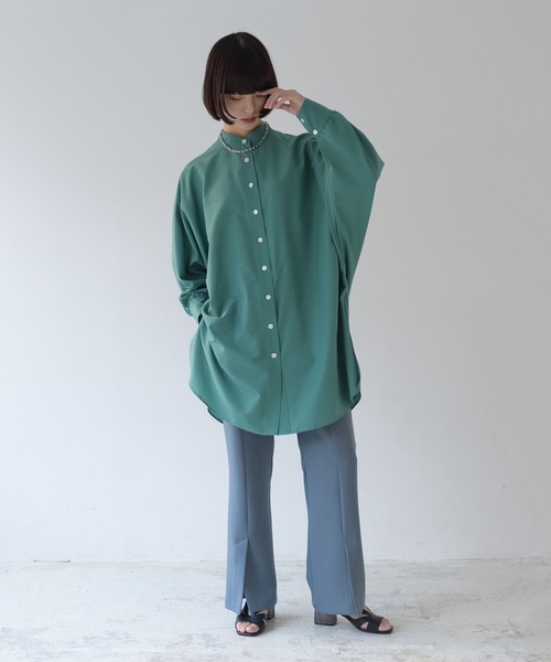 La SRIC（ラスリック）の「La SRIC / バンドカラードルマンシャツ（シャツ/ブラウス・レディース・マスタード/グリーン系その他・38）」の12枚目の写真