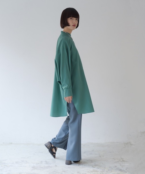 La SRIC（ラスリック）の「La SRIC / バンドカラードルマンシャツ（シャツ/ブラウス・レディース・マスタード/グリーン系その他・38）」の9枚目の写真