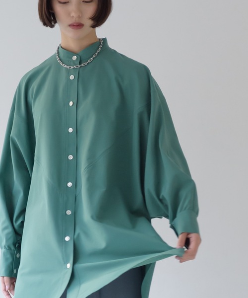 La SRIC（ラスリック）の「La SRIC / バンドカラードルマンシャツ（シャツ/ブラウス・レディース・マスタード/グリーン系その他・38）」の6枚目の写真