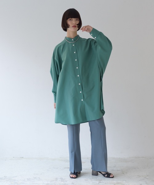 La SRIC（ラスリック）の「La SRIC / バンドカラードルマンシャツ（シャツ/ブラウス・レディース・マスタード/グリーン系その他・38）」の21枚目の写真