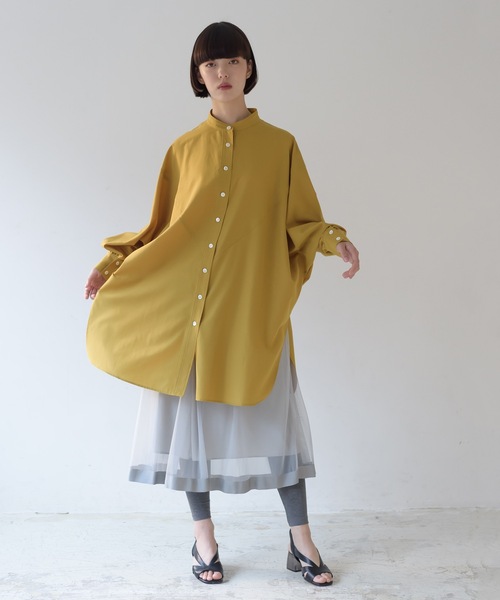 La SRIC（ラスリック）の「La SRIC / バンドカラードルマンシャツ（シャツ/ブラウス・レディース・マスタード/グリーン系その他・38）」の4枚目の写真