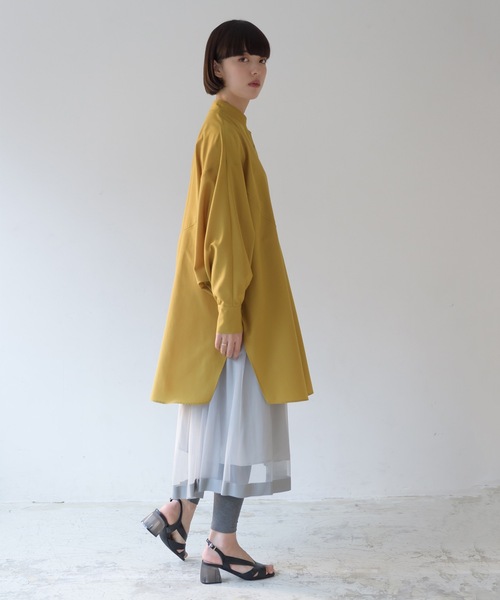 La SRIC（ラスリック）の「La SRIC / バンドカラードルマンシャツ（シャツ/ブラウス・レディース・マスタード/グリーン系その他・38）」の10枚目の写真