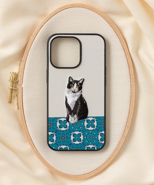 立体刺繍スマホケース iPhone カバー PUレザー【iPhone 7/8/SE