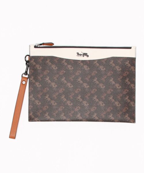COACH(コーチ)の「ヒッチ ポーチ ウィズ ホース アンド キャリッジ プリント(クラッチバッグ・メンズ・ブラウン系その他・フリ-)」の1枚目の写真