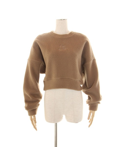 lissi Boutique（リージーブティック）の「【lissi Boutique】モコモコロゴボアスウェット（Tシャツ/カットソー・レディース・ピンク/チョコ・FREE）」の2枚目の写真