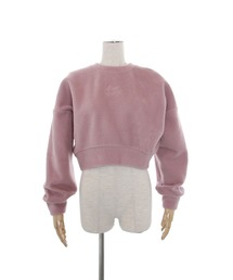 【lissi Boutique】モコモコロゴボアスウェット