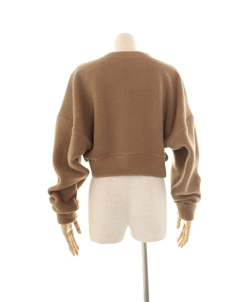 lissi Boutique（リージーブティック）の「【lissi Boutique】モコモコロゴボアスウェット（Tシャツ/カットソー・レディース・ピンク/チョコ・FREE）」の5枚目の写真