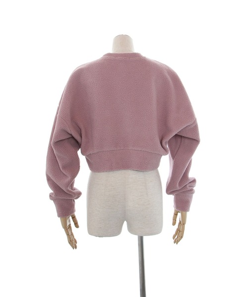 lissi Boutique（リージーブティック）の「【lissi Boutique】モコモコロゴボアスウェット（Tシャツ/カットソー・レディース・ピンク/チョコ・FREE）」の8枚目の写真