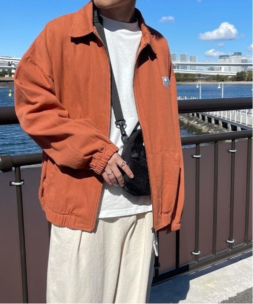 PairPair（ペアペア）の「ワッペン付きツイルブルゾン(ユニセックス)（ブルゾン・レディース・ライトグリーン/アイボリー/オレンジ系その他・FREE）」の14枚目の写真