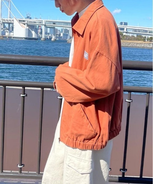 PairPair（ペアペア）の「ワッペン付きツイルブルゾン(ユニセックス)（ブルゾン・レディース・ライトグリーン/アイボリー/オレンジ系その他・FREE）」の15枚目の写真