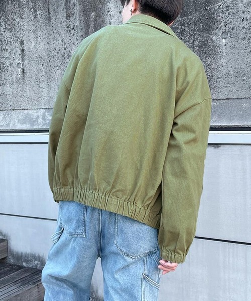 PairPair（ペアペア）の「ワッペン付きツイルブルゾン(ユニセックス)（ブルゾン・レディース・ライトグリーン/アイボリー/オレンジ系その他・FREE）」の6枚目の写真