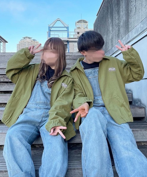 PairPair（ペアペア）の「ワッペン付きツイルブルゾン(ユニセックス)（ブルゾン・レディース・ライトグリーン/アイボリー/オレンジ系その他・FREE）」の8枚目の写真