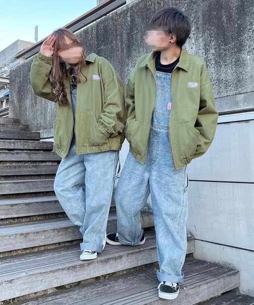 PairPair（ペアペア）の「ワッペン付きツイルブルゾン(ユニセックス)（ブルゾン・レディース・ライトグリーン/アイボリー/オレンジ系その他・FREE）」の9枚目の写真